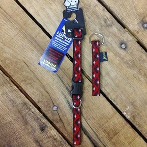 NWT Lupine Pet Collar & Matching Keychain